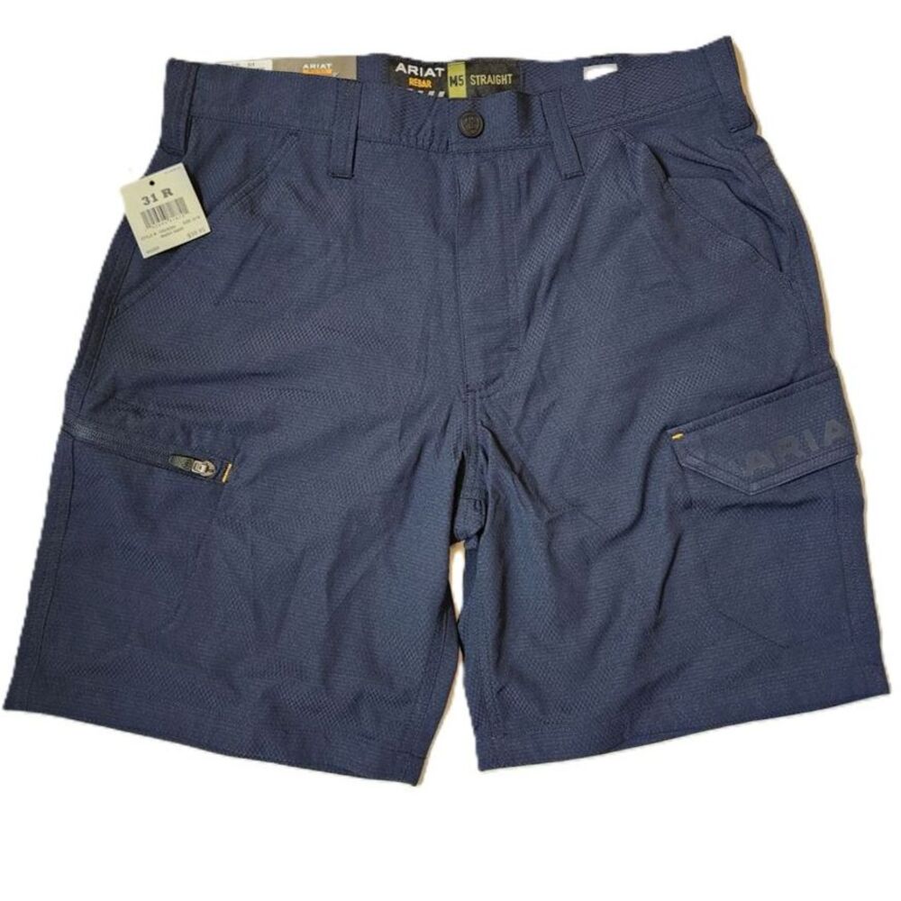 Ariat Rebar M5 Work Shorts – 31R Navy Utility Straight Fit NWT